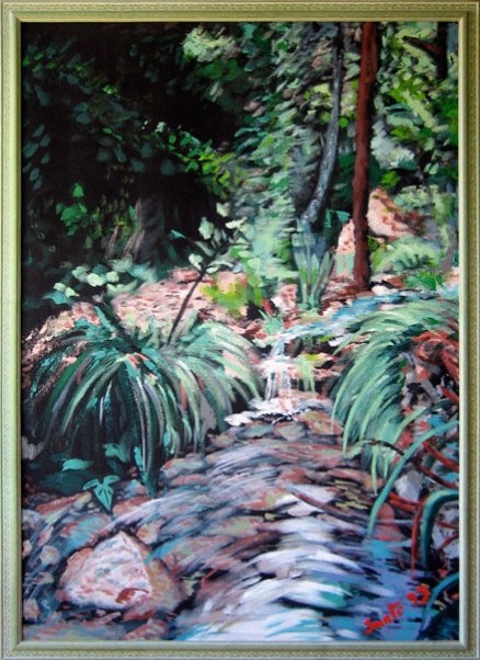 El manantial. 100 x 70 cm. Acrílico sobre tabla